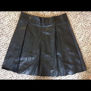 Black Leather Reformation mini skirt S/XS